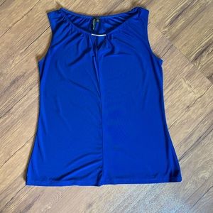 9/$35 Susan Laurence Blue Blouse sz M